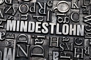 Foto: Schriftzug Mindestlohn